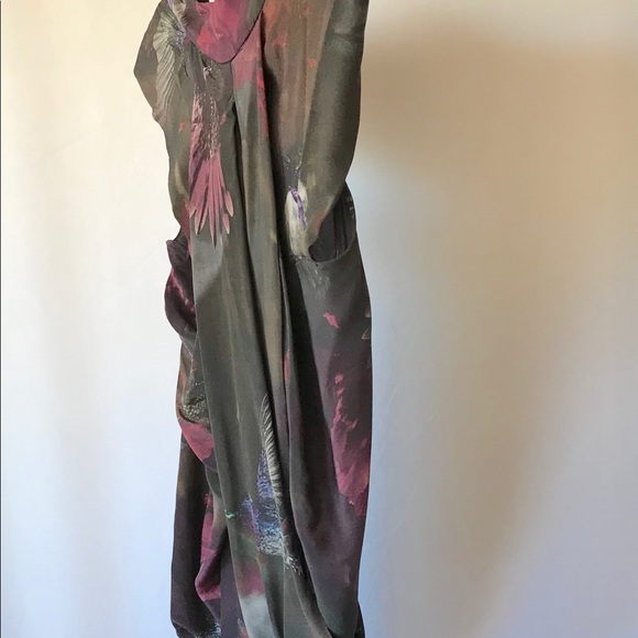 All Saints Draped Silk Blouse - Picture 2 of 8